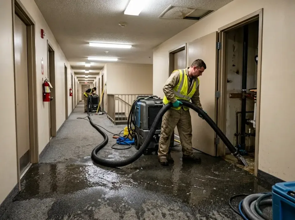 multi-unit-apartment-hallway-f-005 — frequently asked questions, Emergency Burst Pipe Water Extraction & Removal in Rosemoun…